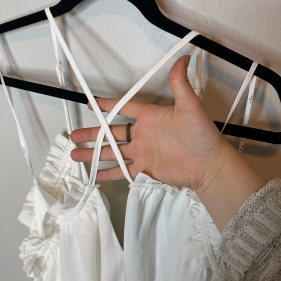 Lulus Catch Me Crushing White Off-the-Shoulder Romper - Picture 12 of 14